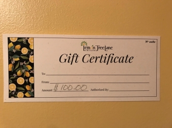 a $100 Gift Certificate