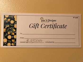 d $25 Gift Certificate