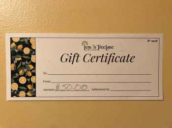 c $50 Gift Certificate